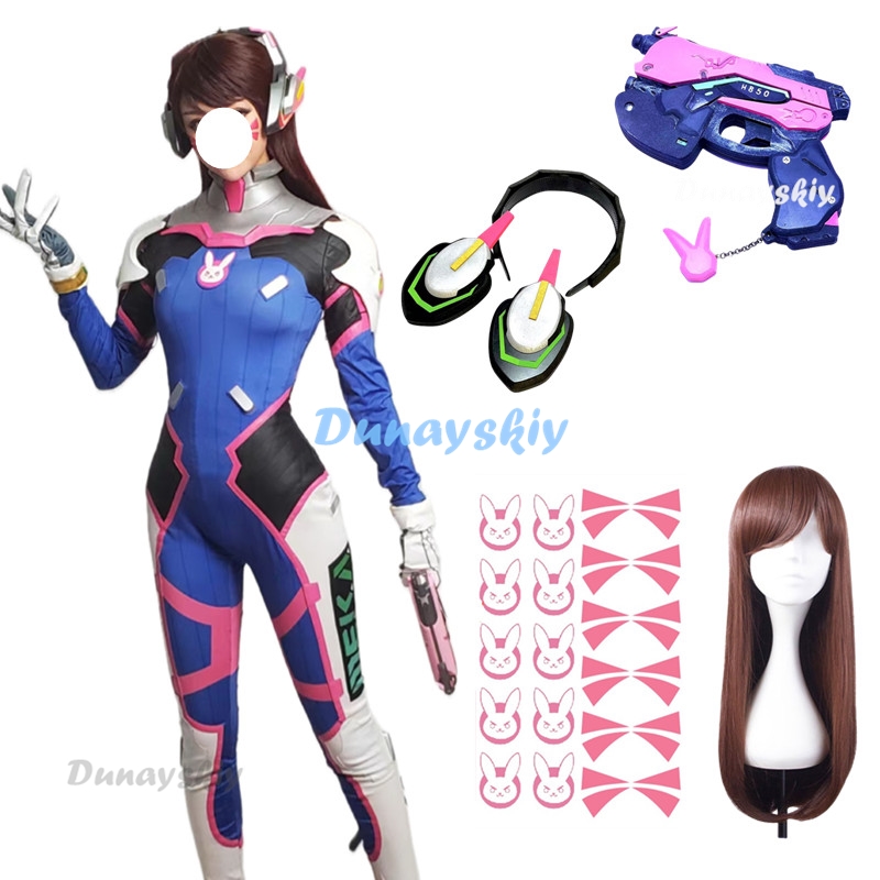 أفرول أنيمي ضيق زي Dva للنساء  - مراجعة Dva Cosplay Prop وسعره
